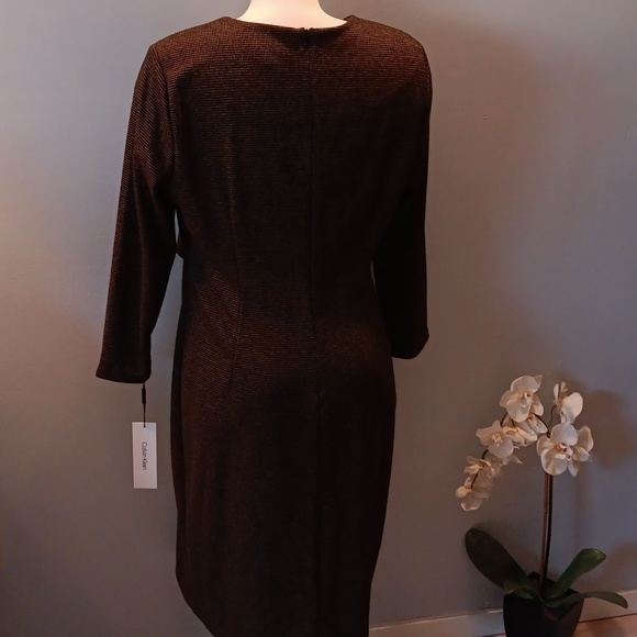 Calvin Klein brown soft dress NWT - Picture 3 of 6